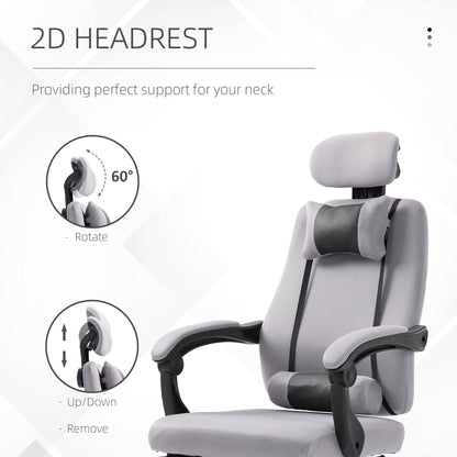 Chaise de bureau ergonomique dossier haut avec repose-pieds