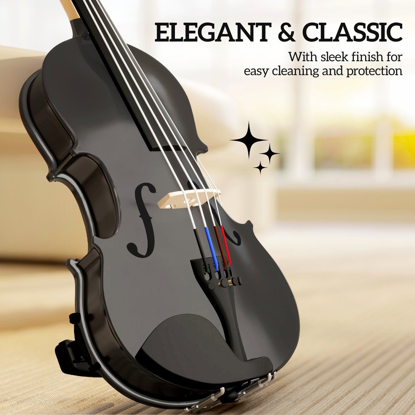 Violon acoustique 4/4 ensemble complet pour débutants
