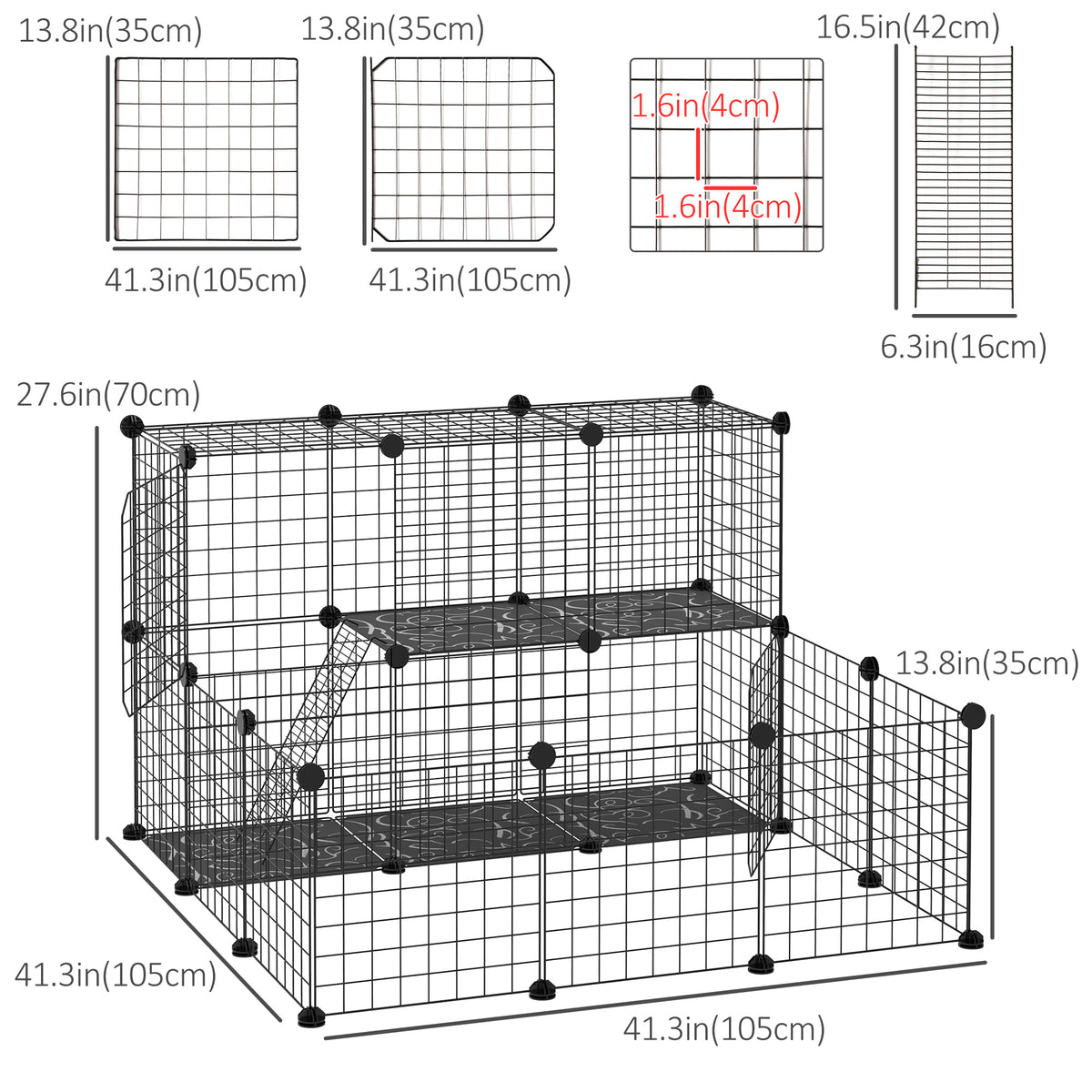 Enclos pour petits animaux modulaire