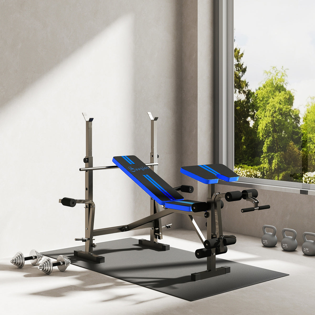 Banc d'haltérophilie multifonction ajustable