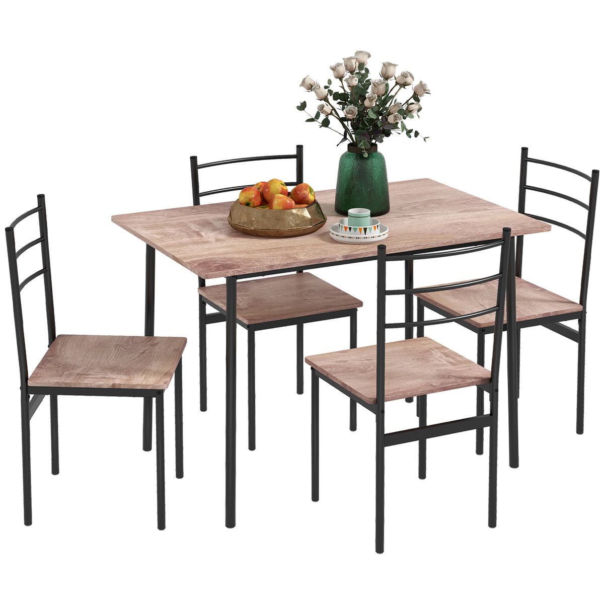 Ensemble de table à manger 5 pièces style industriel