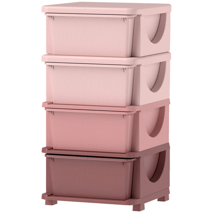 Organiseur de jouets 4 étages avec 4 tiroirs