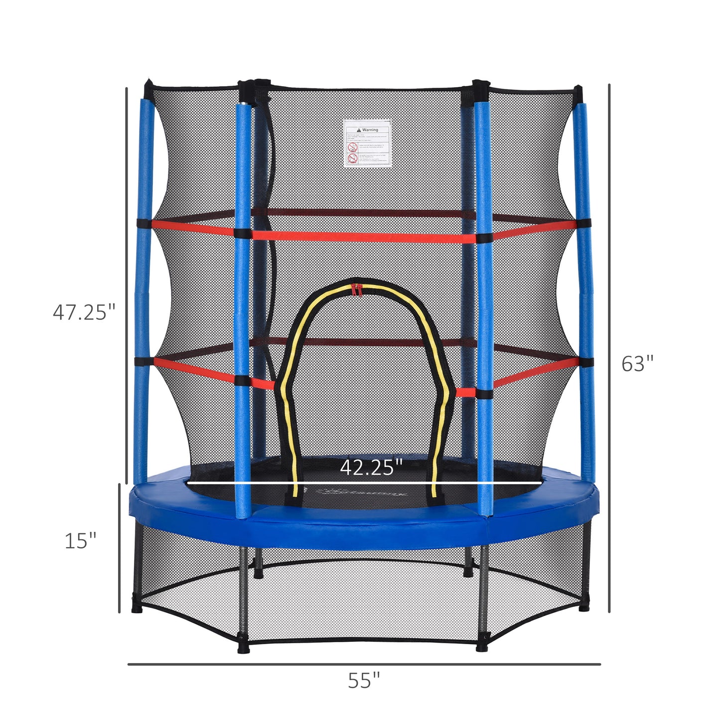 Trampoline enfants 140 cm avec filet de sécurité