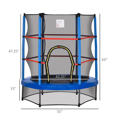 Trampoline enfants 140 cm avec filet de sécurité