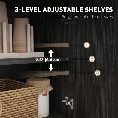 Buffet bahut moderne avec tiroirs et étagères ajustables