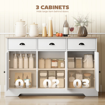 Buffet de style fermette avec portes de grange et tiroirs