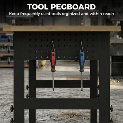 Établi réglable robuste 152 cm — capacité 907 kg