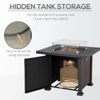 Table foyer propane 32 po, 50 000 BTU — acier