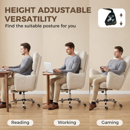 Chaise de bureau ergonomique inclinable avec repose-pieds