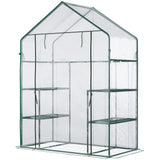 Serre de jardin walk-in 4 tablettes porte à rouleau