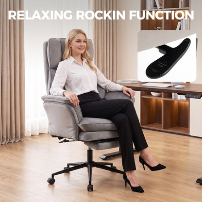 Chaise de bureau ergonomique inclinable avec repose-pieds