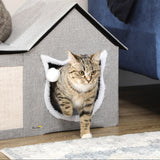 Lit cabane pour chat multi-fonctions