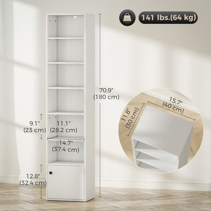Bibliothèque à 7 niveaux avec armoire