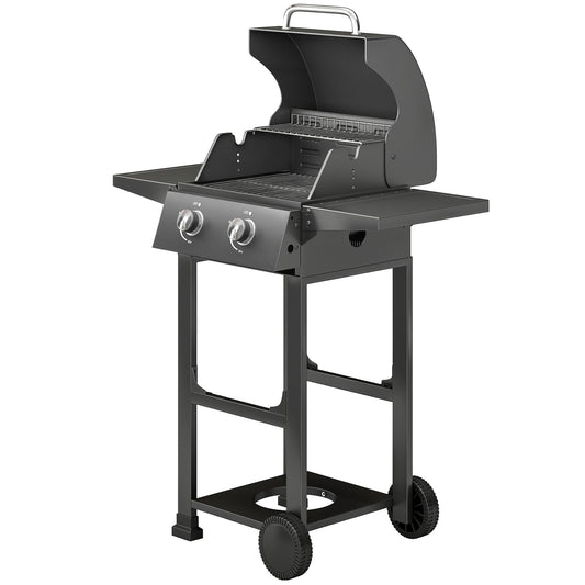Barbecue au Propane 2 Brûleurs avec Roues 18 400 BTU