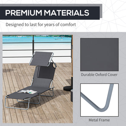 Chaise longue pliante avec auvent réglable