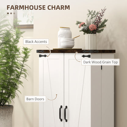 Armoire de cuisine style champêtre avec tablettes réglables