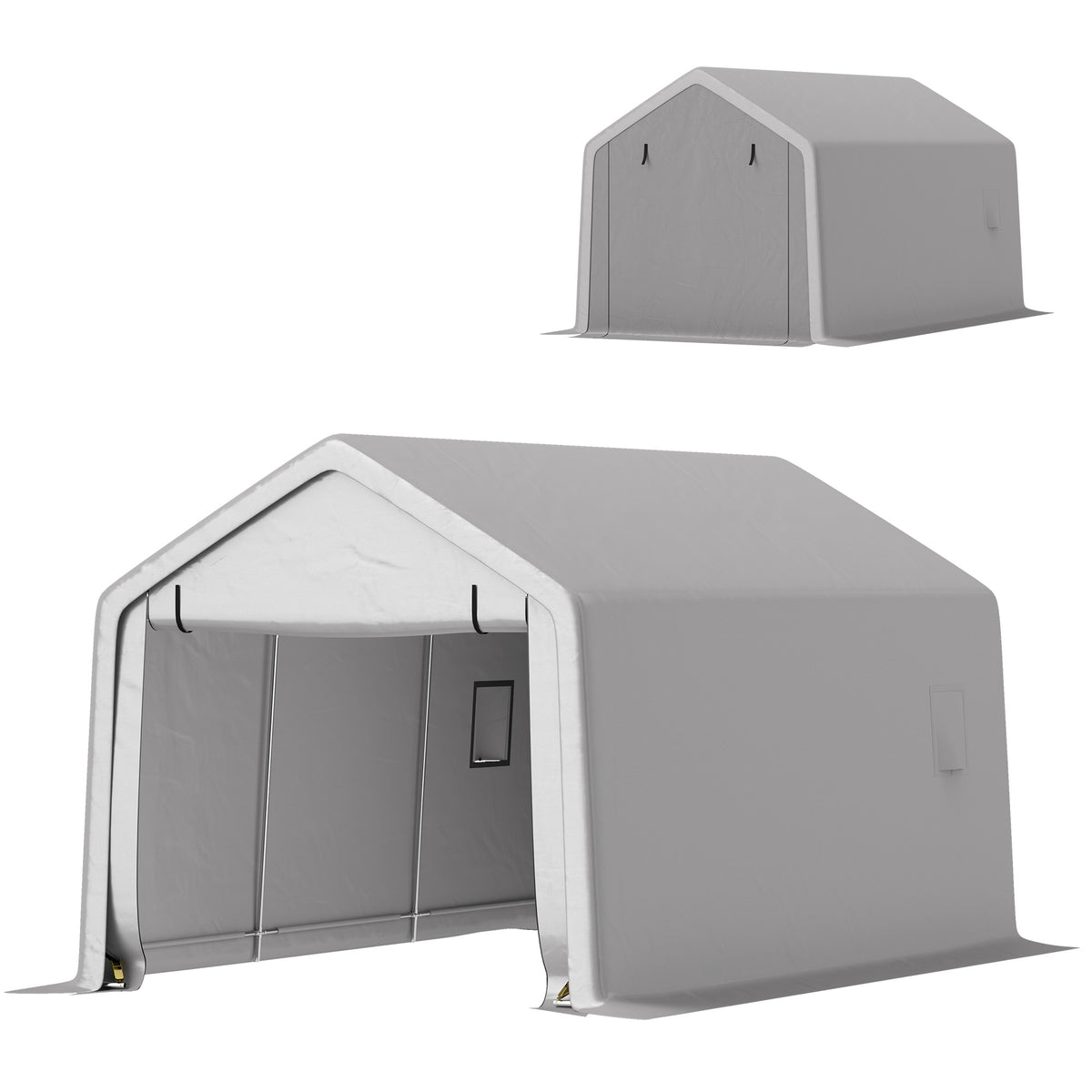 Abri-auto portable 10 x 17 pi porte zippée