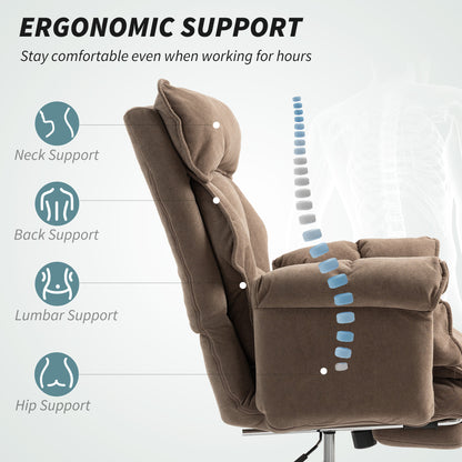 Chaise de bureau inclinable avec repose-pieds et appui-tête