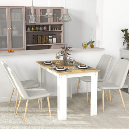 Table à manger 119 cm bois ingénierie 4-6 personnes