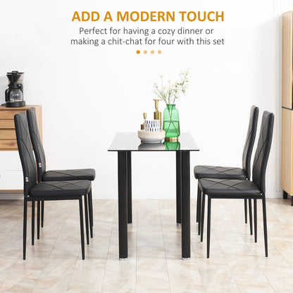 Chaises de salle à manger capitonnées lot de 4