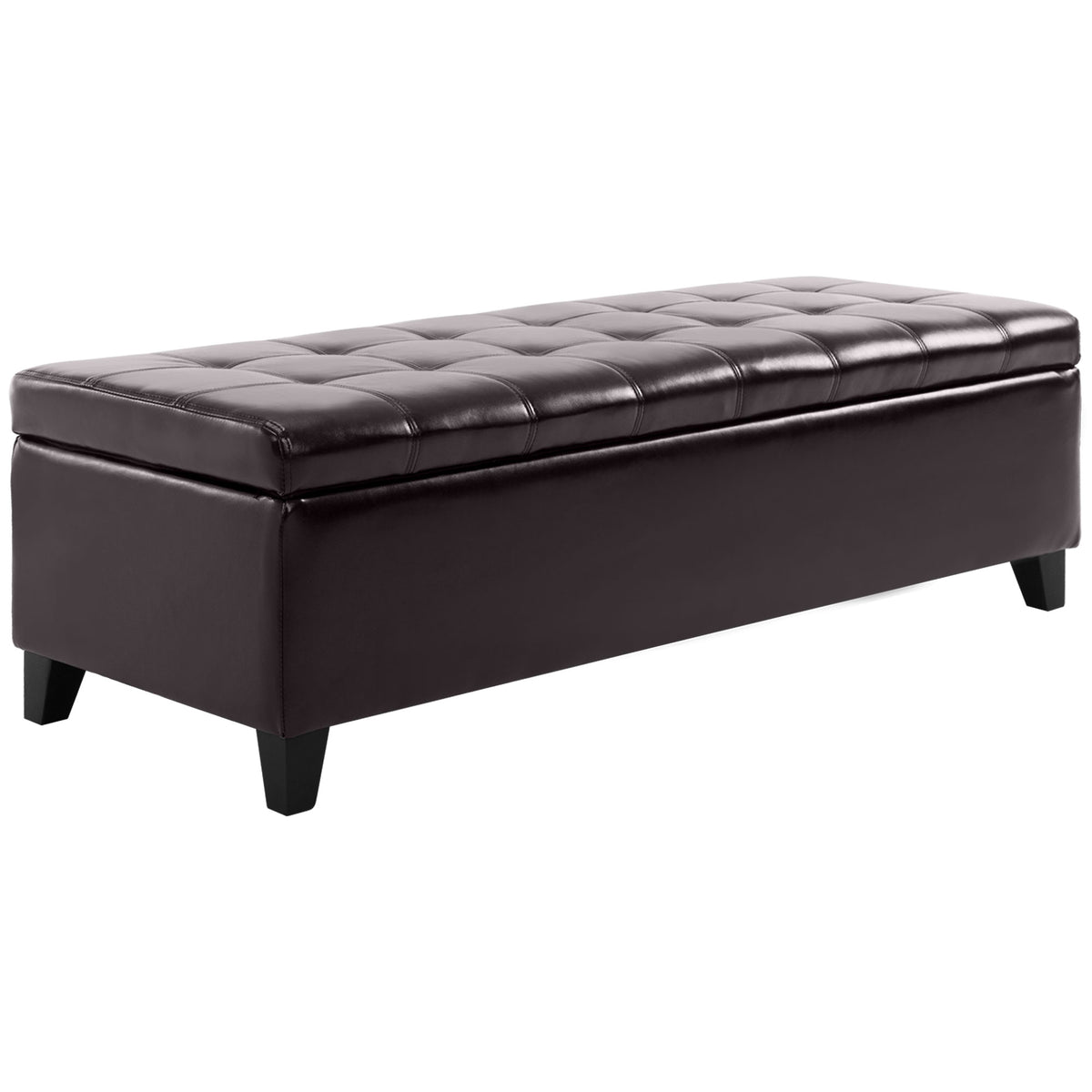 Banc ottoman de rangement en similicuir