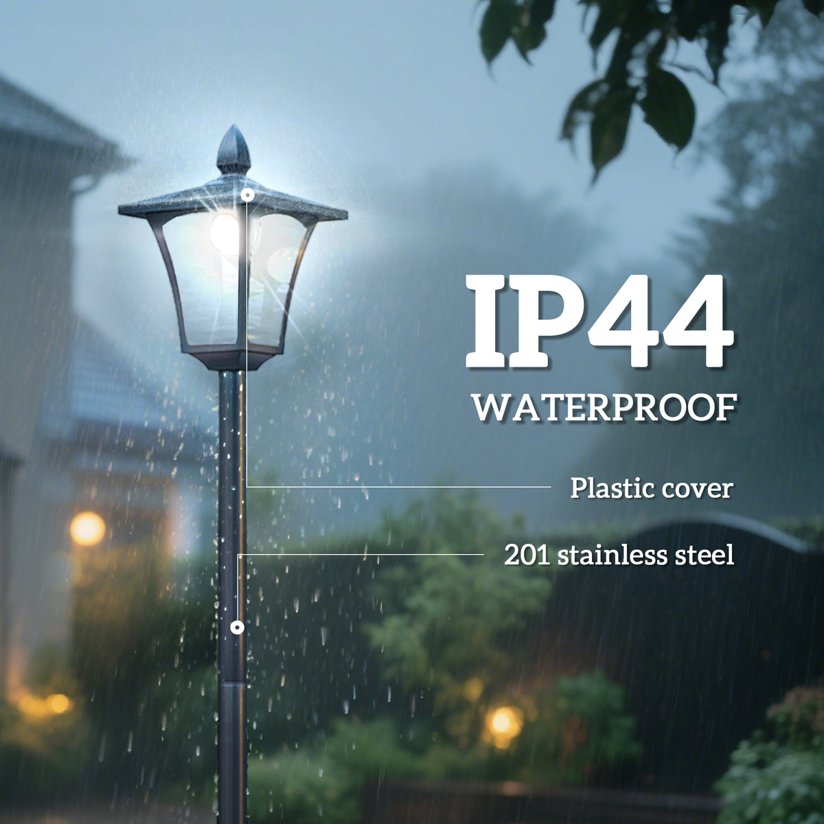 Lampadaire solaire de jardin 160 cm