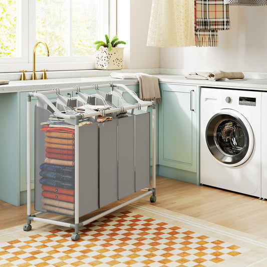 Panier à linge sur roulettes 160L