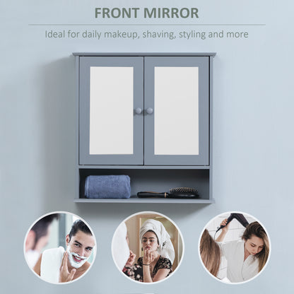 Armoire miroir murale salle bain portes doubles