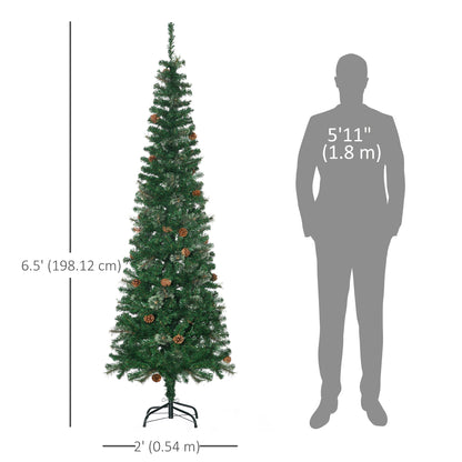 Sapin de Noël crayon artificiel avec pommes de pin