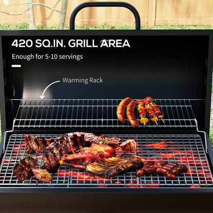 BBQ fumoir charbon 420 po² avec roues