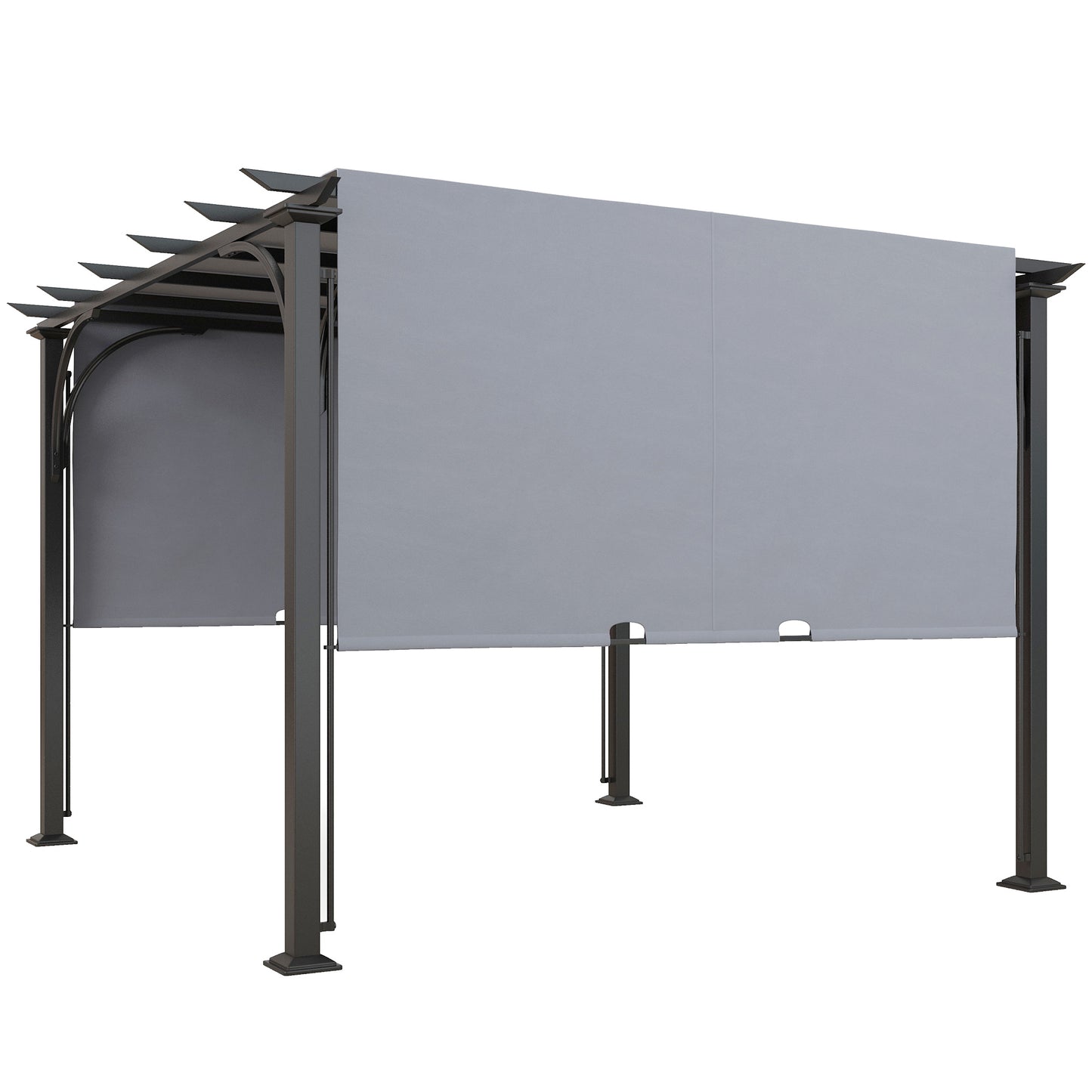 Pergola de patio avec toit coulissant 3 x 3 m