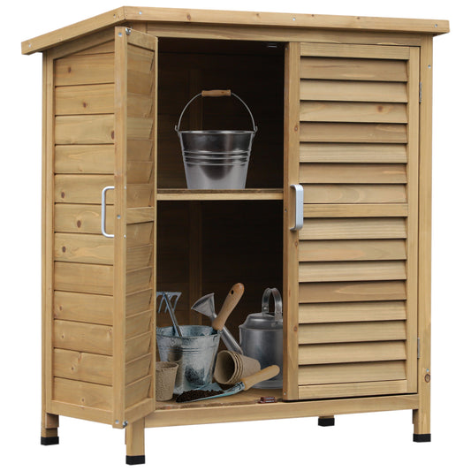 Remise de jardin en bois avec 2 portes et tablettes