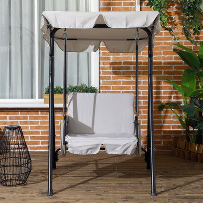 Balançoire de patio 1 place avec auvent ajustable