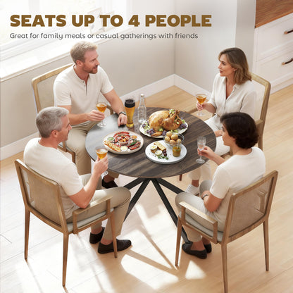 Table de cuisine ronde 40 po — noir