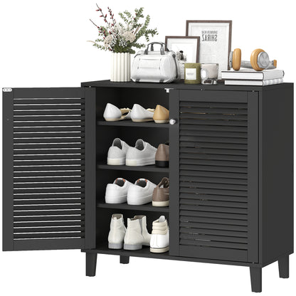 Armoire à chaussures 4 niveaux avec 2 portes