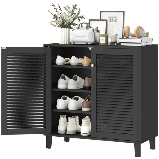 Armoire à chaussures 4 niveaux avec 2 portes