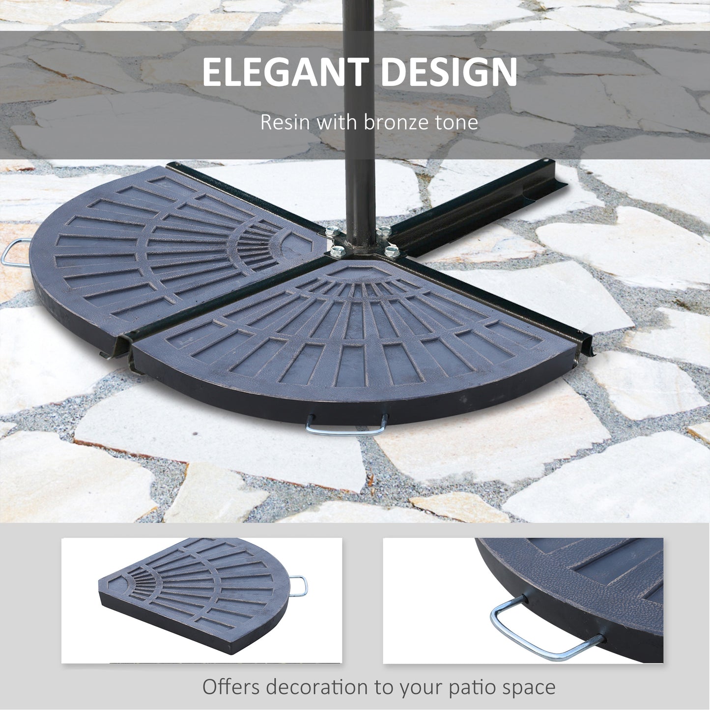 Contrepoids de parasol en résine style antique — Bronze