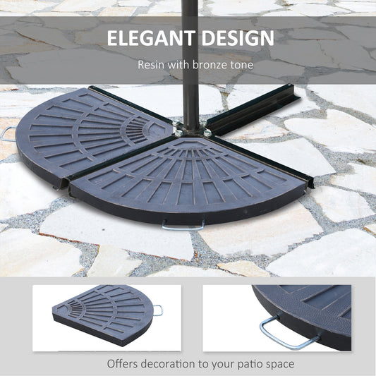 Contrepoids de parasol en résine style antique — Bronze