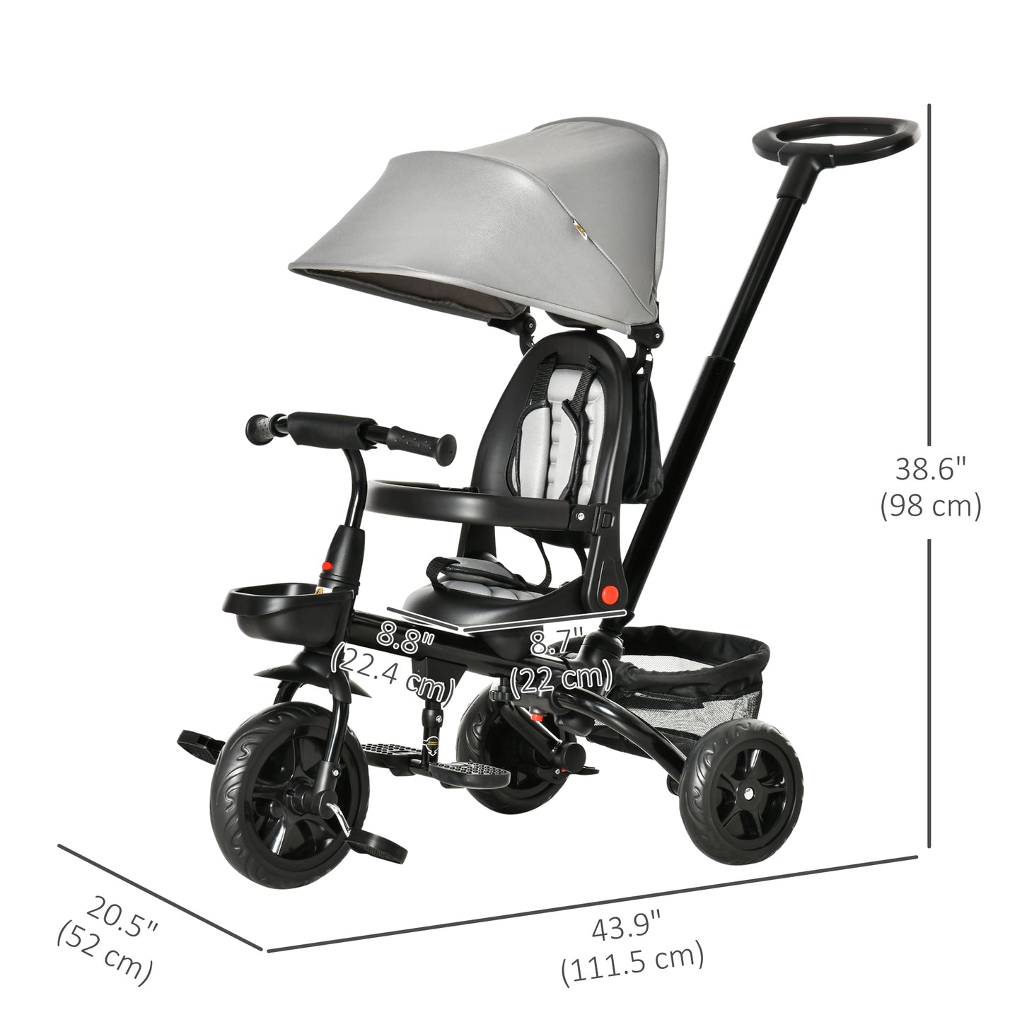 Tricycle évolutif 5-en-1 pour tout-petits