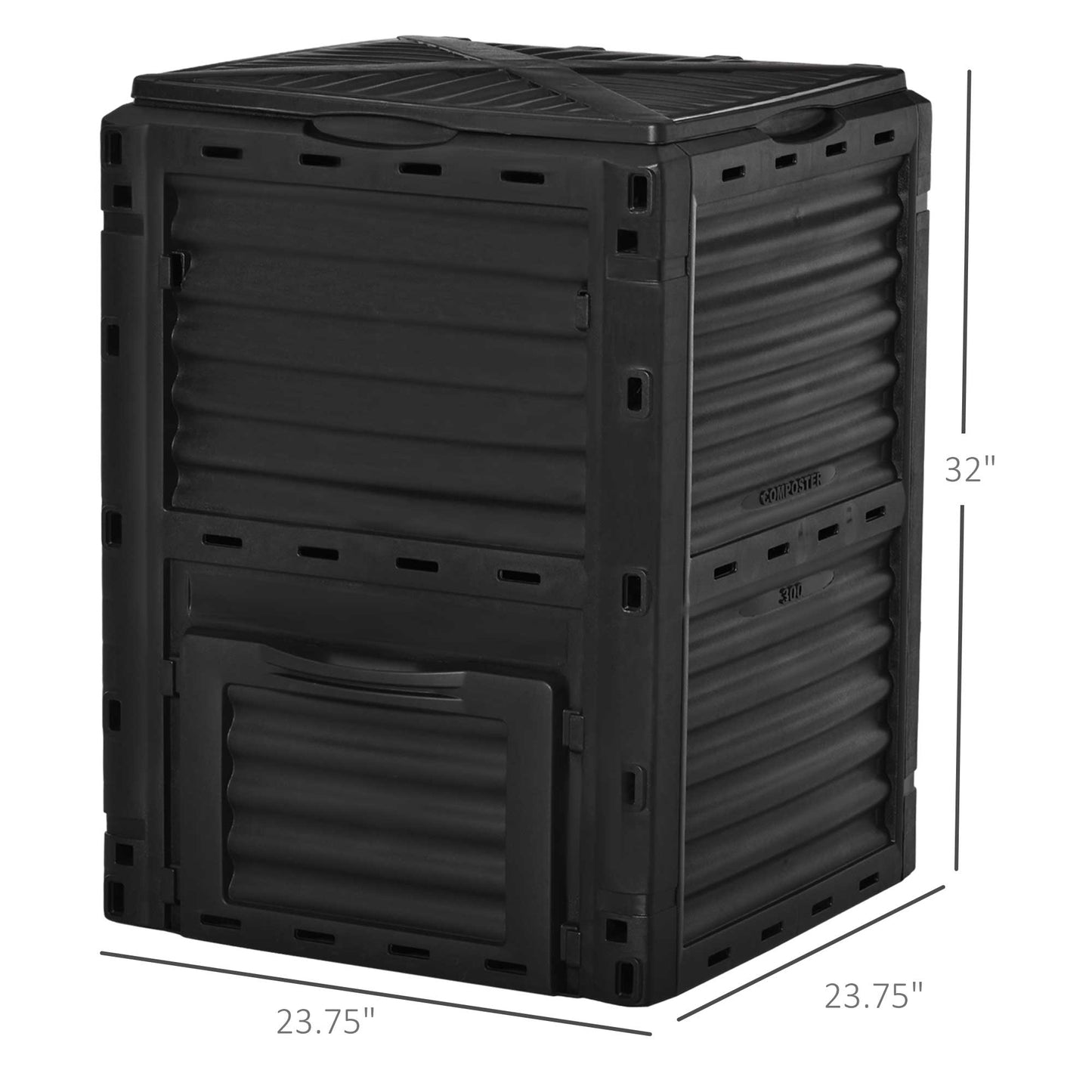 Bac à compost extérieur grande capacité 302 L