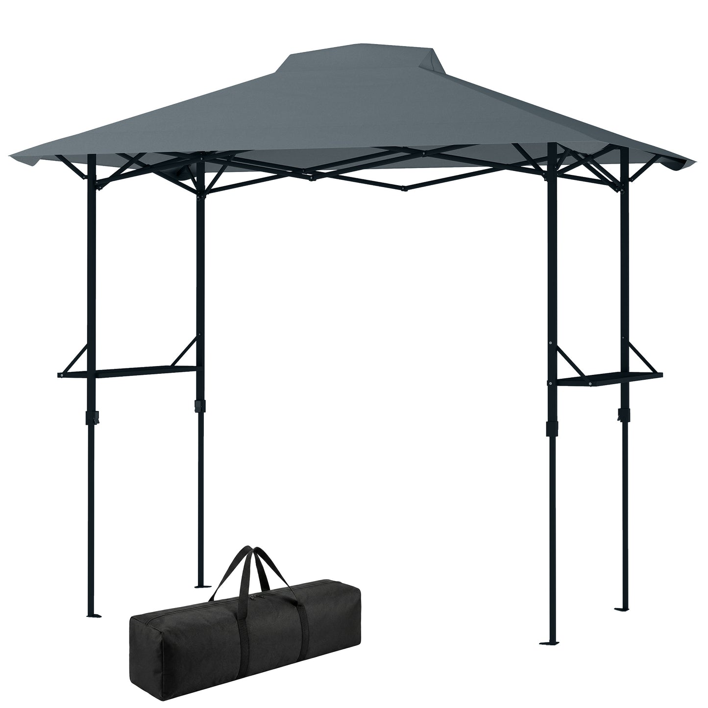 Gazebo de barbecue escamotable UPF 50+ avec 2 tablettes