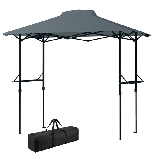 Gazebo de barbecue escamotable UPF 50+ avec 2 tablettes