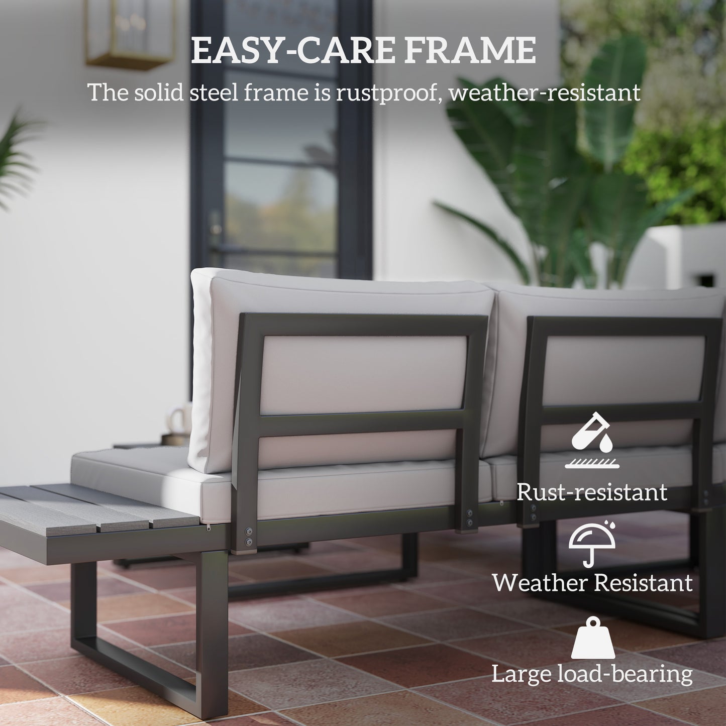 Ensemble mobilier patio 4 pièces inclinable