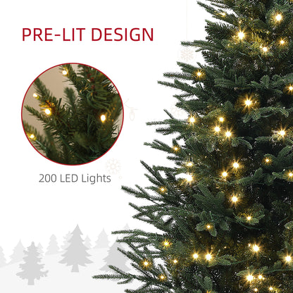 Sapin de Noël artificiel pré-éclairé 152 cm — vert