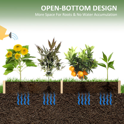 Lit de jardin surélevé en bois 244 cm avec 2 bacs