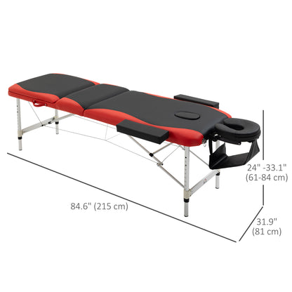 Table de massage professionnelle pliable en aluminium