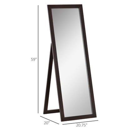 Miroir pleine longueur rectangulaire 147 x 51 cm avec cadre