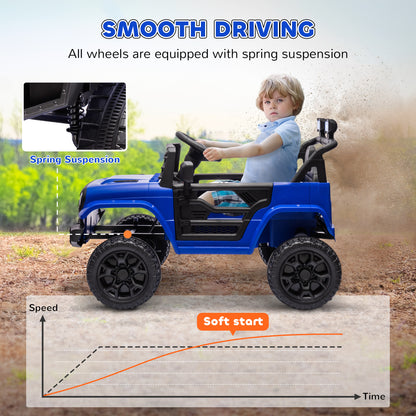 Camion électrique 12V télécommandé pour enfants avec suspension