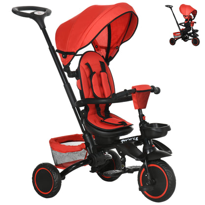 Tricycle évolutif 6-en-1 convertible poussette vélo enfant