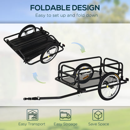 Remorque vélo cargo pliable en acier